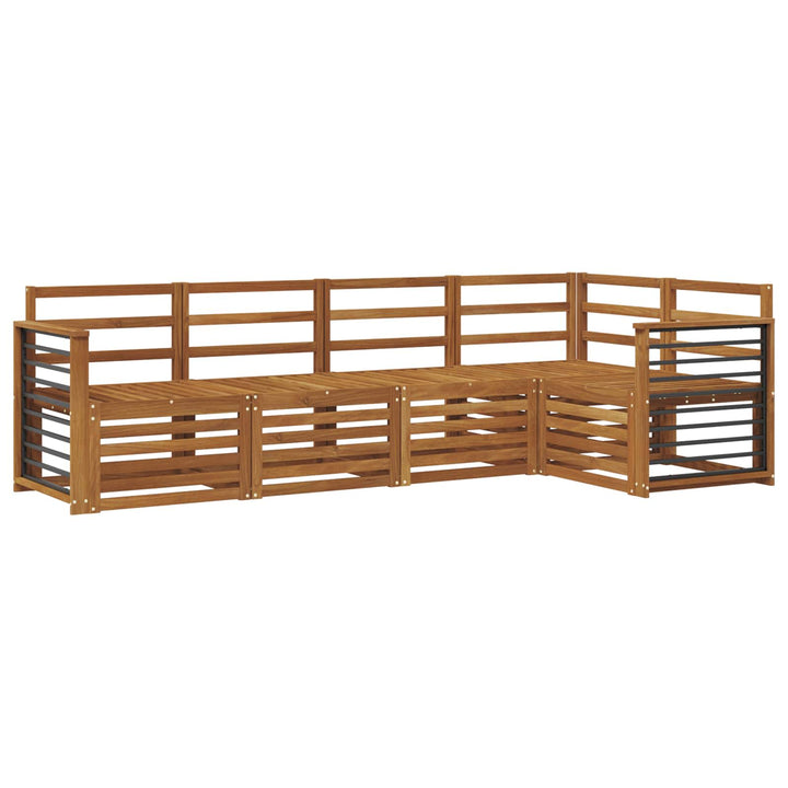 Sofasæt 5 pcs Naturfarvet Massivt Akacietræ