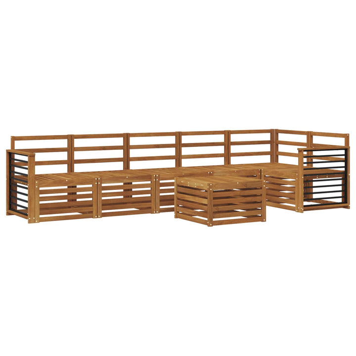 Udendørs sofagruppe 7 stk. Naturfarvet Polyester