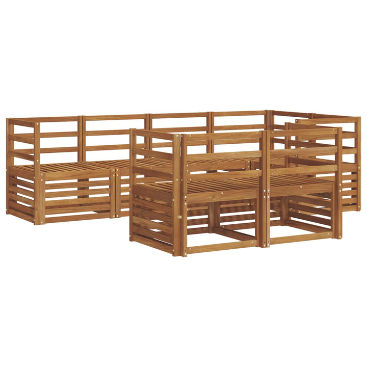 Sektionalsofa sæt 7 pcs Naturfarvet