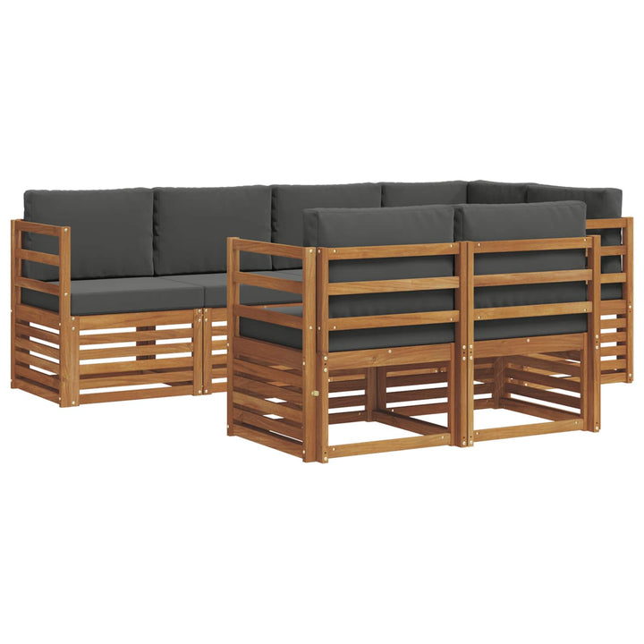 Sektionalsofa sæt med pude 7 pcs Naturlig og Antracit