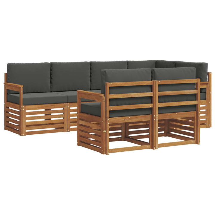 Sektionalsofa sæt med pude 7 pcs Naturlig og Antracit