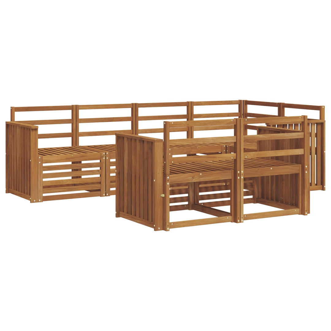 Sektionalsofa sæt 7 pcs Naturfarvet