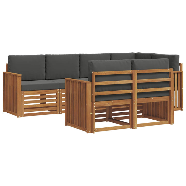 Sektionalsofa sæt med pude 7 pcs Naturlig og Antracit