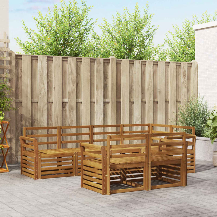 Sektionalsofa sæt 7 pcs Naturfarvet