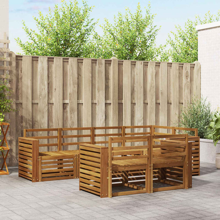 Sektionalsofa sæt 7 pcs Naturfarvet