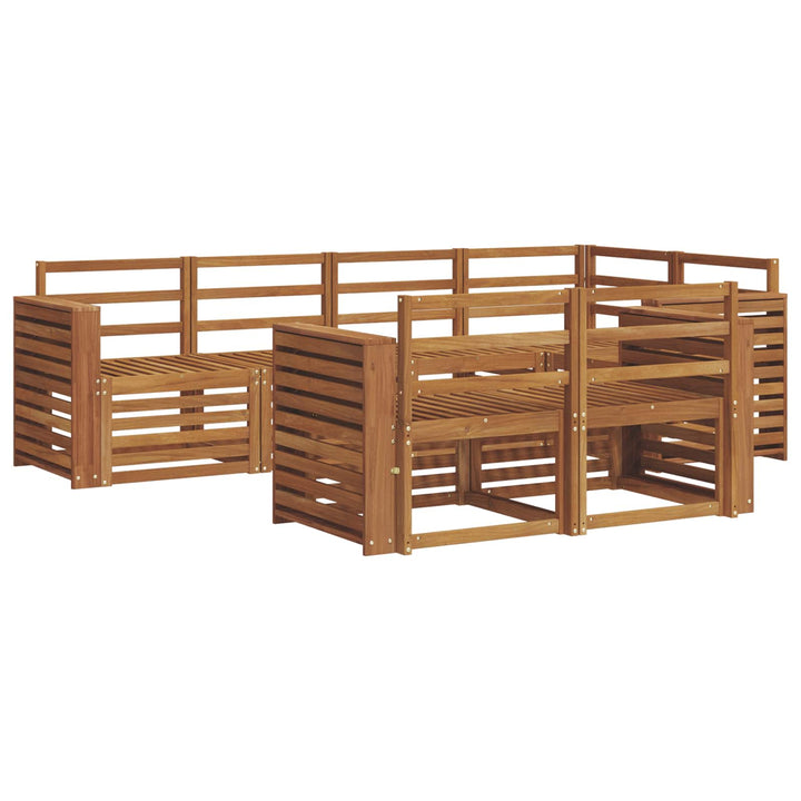 Sektionalsofa sæt 7 pcs Naturfarvet