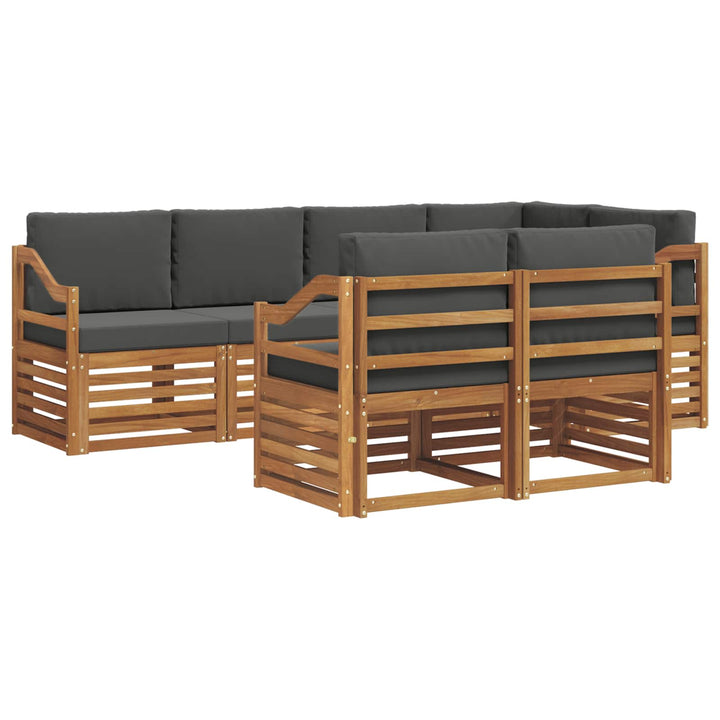 Sektionalsofa sæt med pude 7 pcs Naturlig og Antracit