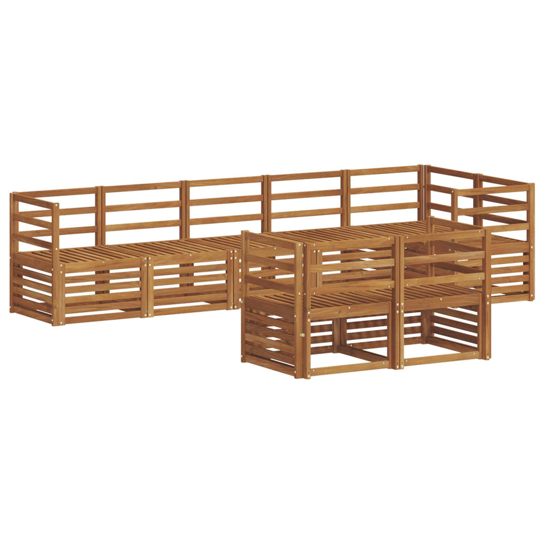 Sofasæt 8 pcs Naturfarvet Massivt Akacietræ