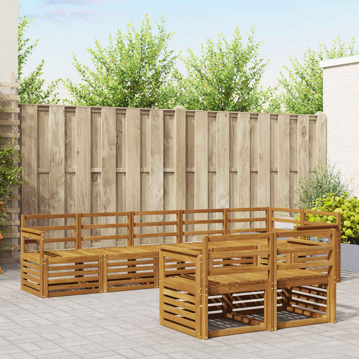 Sofasæt 8 pcs Naturfarvet Massivt Akacietræ