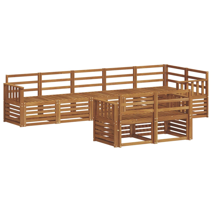 Sofasæt 8 pcs Naturfarvet Massivt Akacietræ