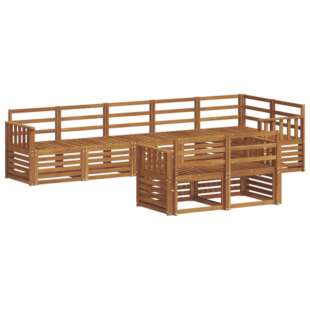 Sofasæt 8 pcs Naturfarvet Massivt Akacietræ