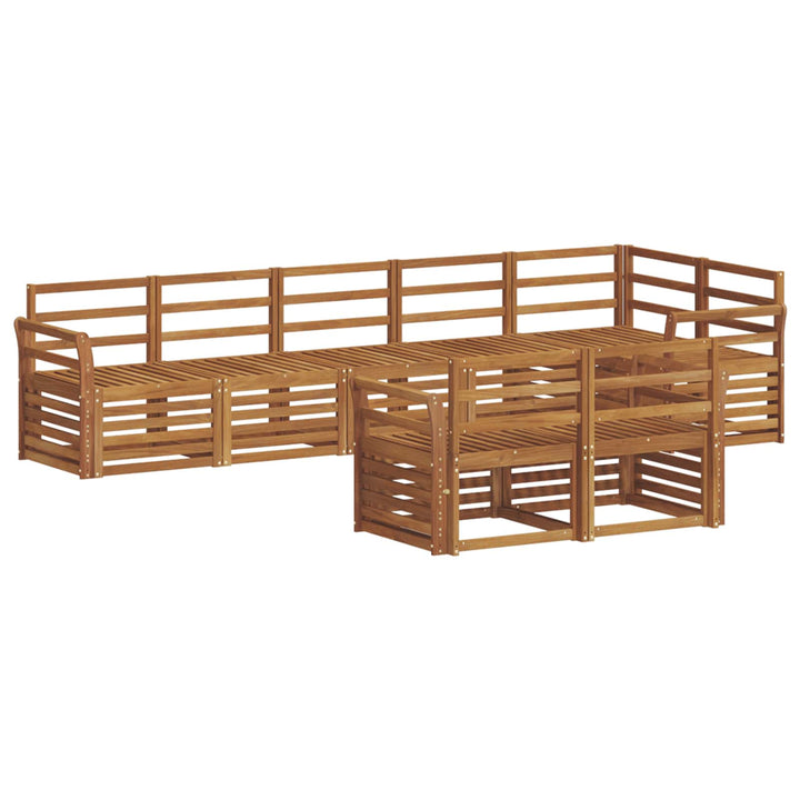 Sofasæt 8 pcs Naturfarvet Massivt Akacietræ