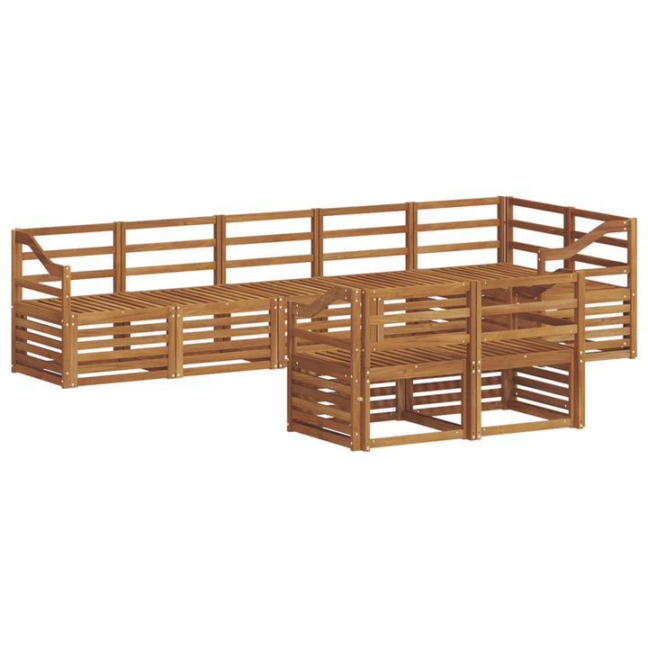 Sofasæt 8 pcs Naturfarvet Massivt Akacietræ