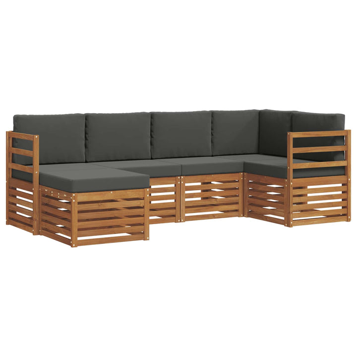 Sektionalsofa sæt med pude 6 pcs Naturlig og Antracit