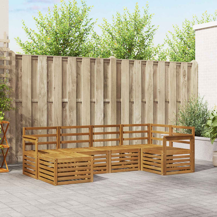 Sektionalsofa sæt 6 pcs Naturfarvet