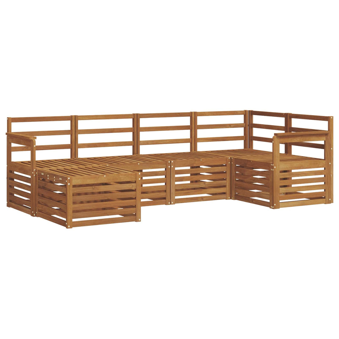 Sektionalsofa sæt 6 pcs Naturfarvet
