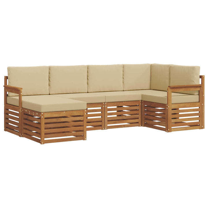 Sektionalsofa sæt med pude 6 pcs Naturlig og Beige