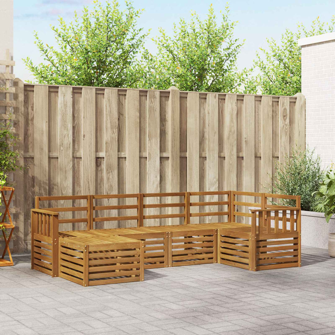 Sektionalsofa sæt 6 pcs Naturfarvet