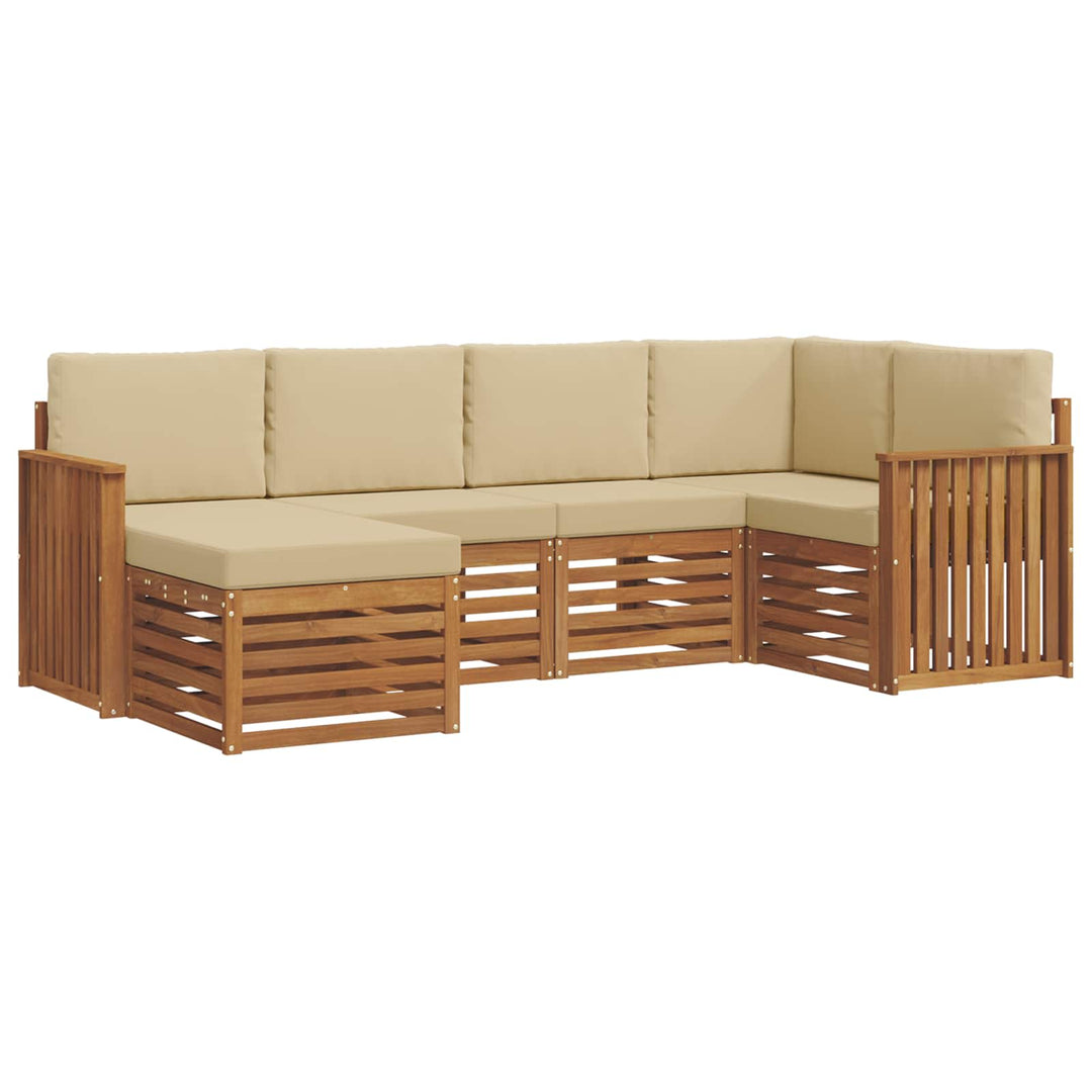 Sektionalsofa sæt med pude 6 pcs Naturlig og Beige