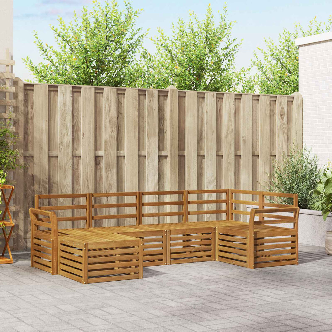 Sektionalsofa sæt 6 pcs Naturfarvet