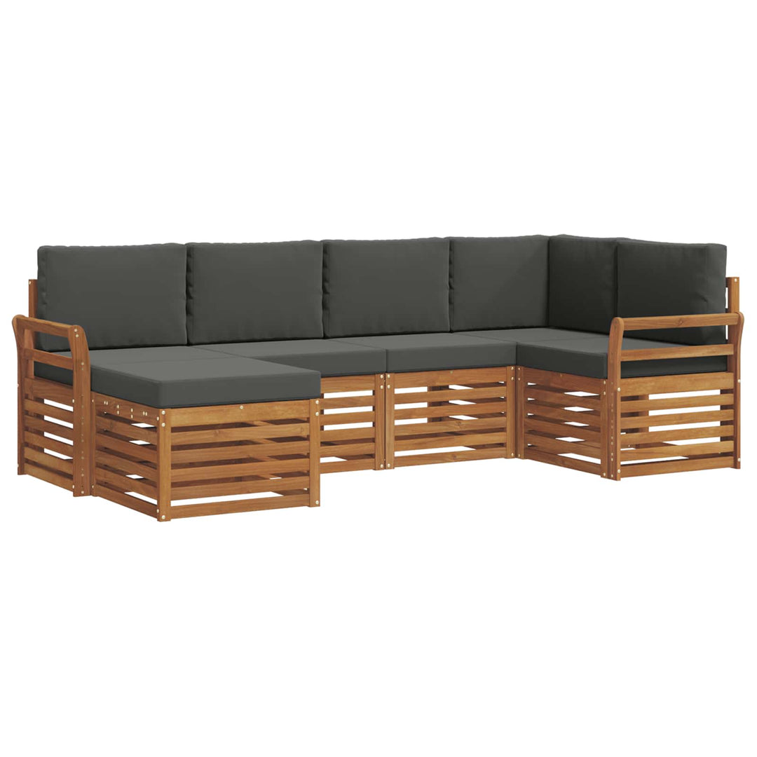 Sektionalsofa sæt med pude 6 pcs Naturlig og Antracit