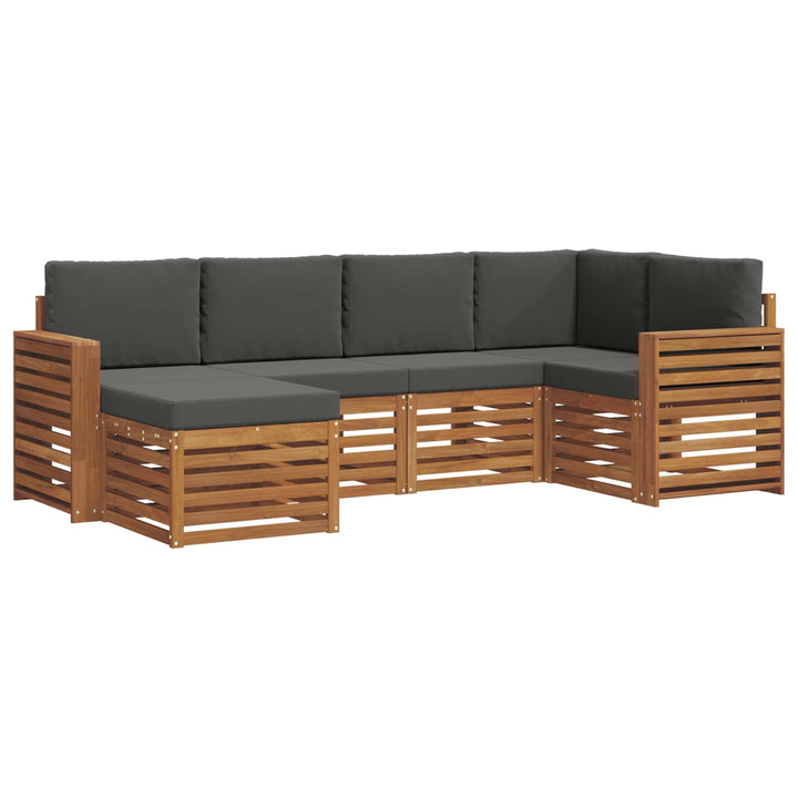 Sektionalsofa sæt med pude 6 pcs Naturlig og Antracit