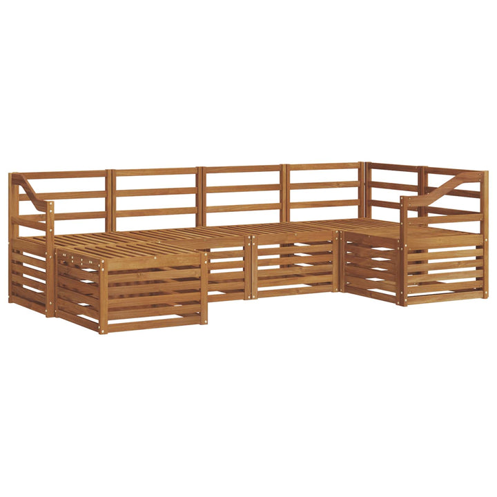 Sektionalsofa sæt 6 pcs Naturfarvet