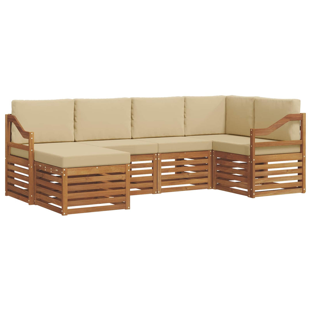 Sektionalsofa sæt med pude 6 pcs Naturlig og Beige