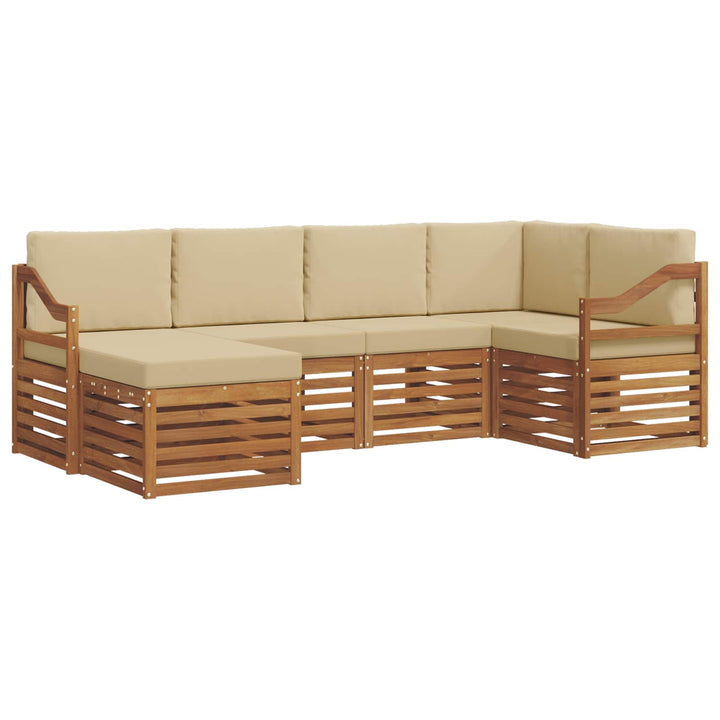 Sektionalsofa sæt med pude 6 pcs Naturlig og Beige