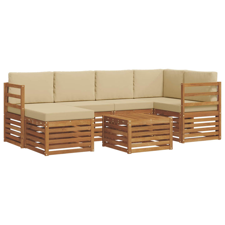 Sektionalsofa sæt med pude 7 pcs Naturlig og Beige