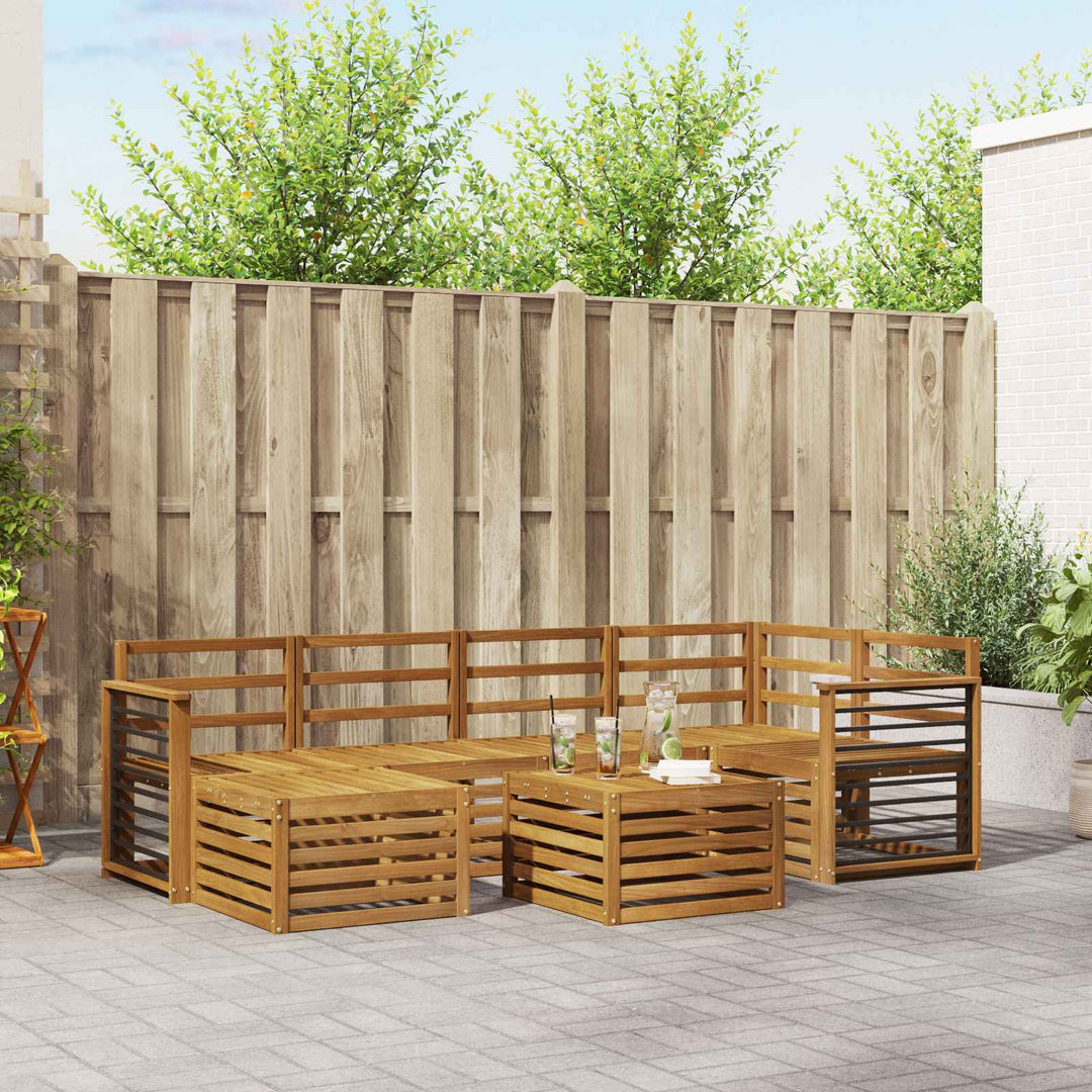 Sofasæt Naturfarvet Massivt Akacietræ