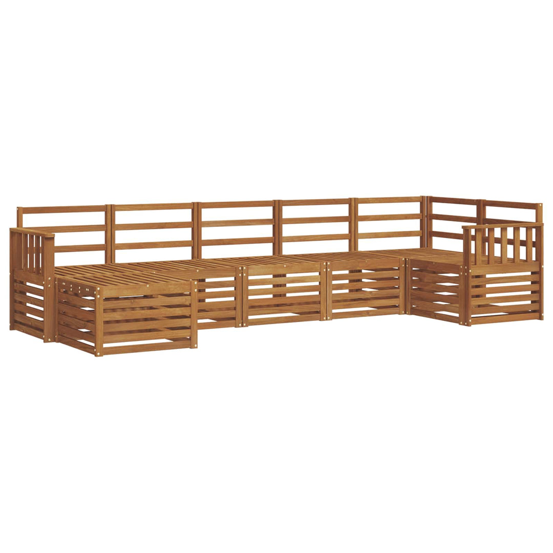 Sektionalsofa sæt 7 pcs Naturfarvet