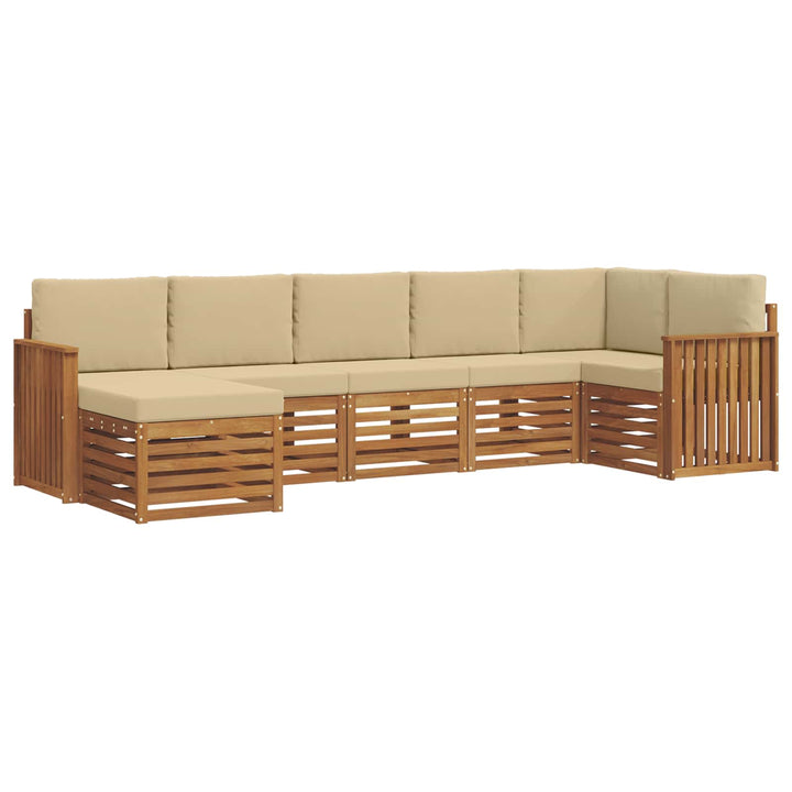 Udendørs sofagruppe 7 stk. Naturlig og Beige