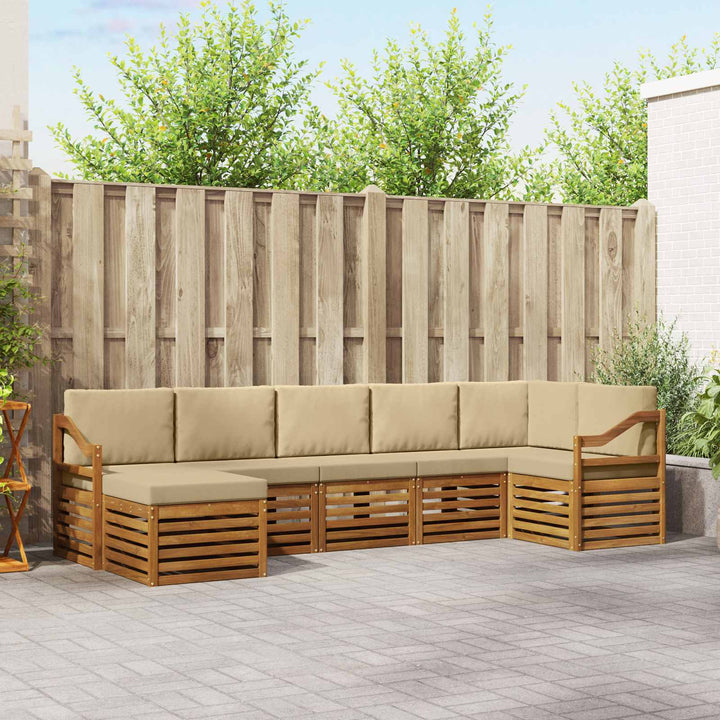 Udendørs sofagruppe 7 stk. Naturlig og Beige