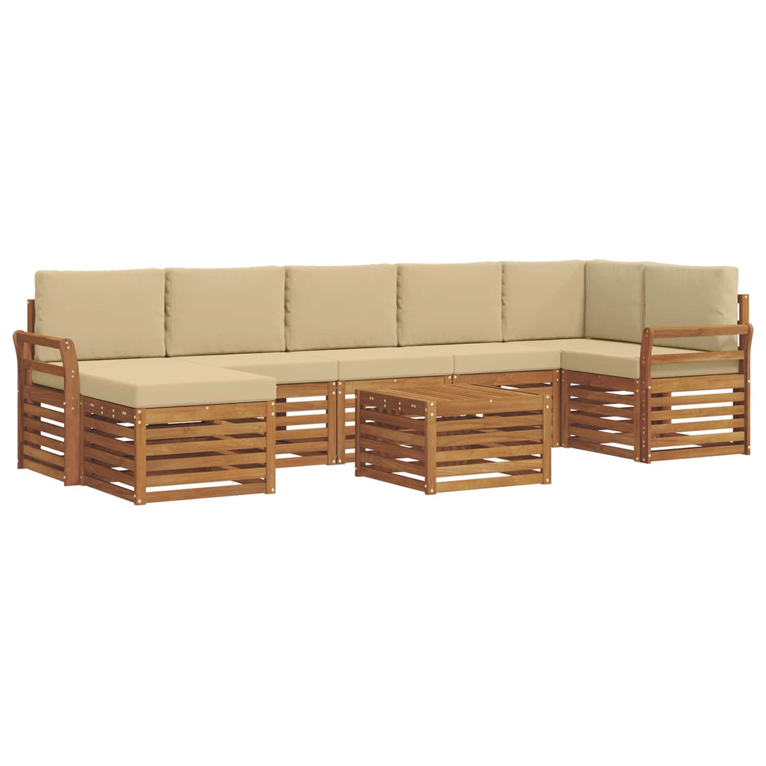 Udendørs sofagruppe 8 stk. Naturlig og Beige
