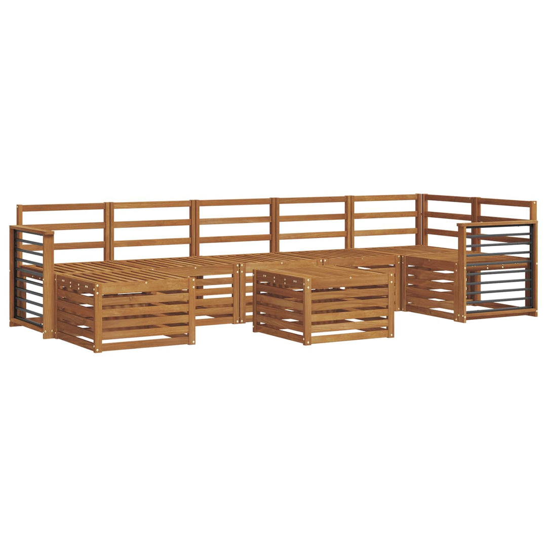 Sofasæt 8 pcs Naturfarvet Massivt Akacietræ