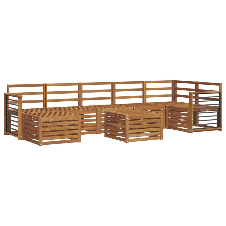 Sofasæt 8 pcs Naturfarvet Massivt Akacietræ