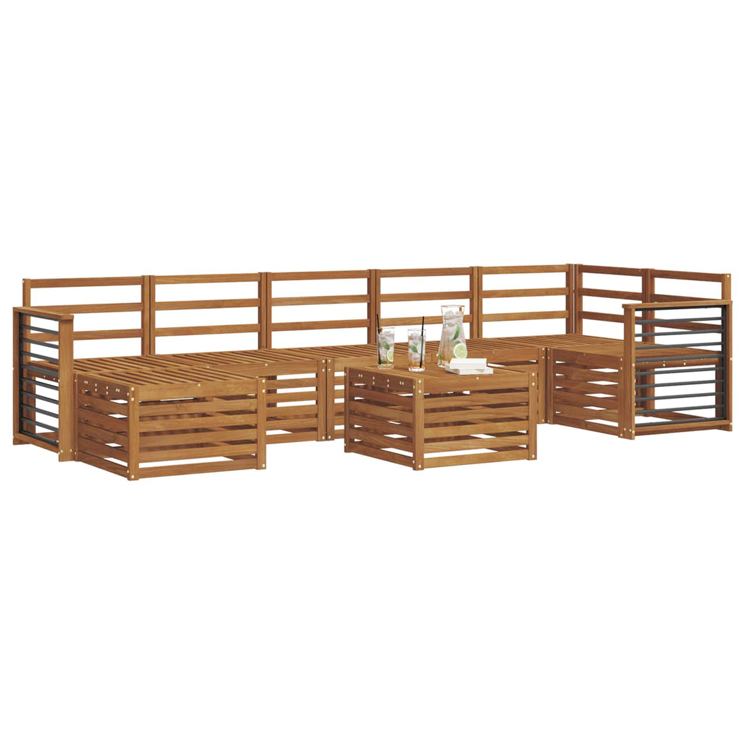 Sofasæt 8 pcs Naturfarvet Massivt Akacietræ