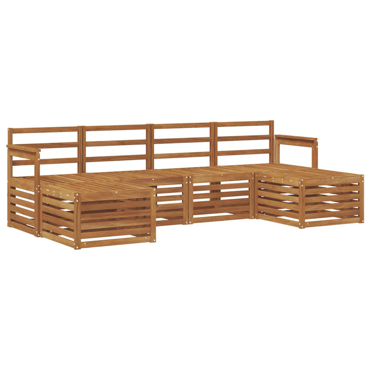 Sofasæt 6 pcs Naturfarvet Massivt Akacietræ