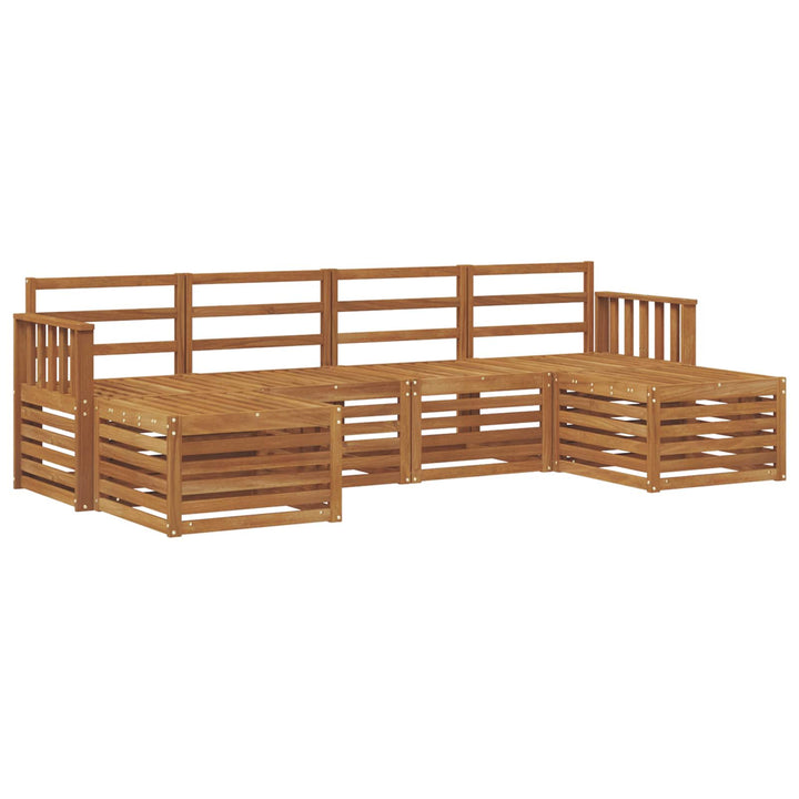 Sofasæt 6 pcs Naturfarvet Massivt Akacietræ