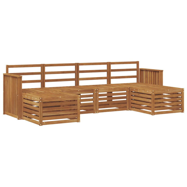 Sofasæt 6 pcs Naturfarvet Massivt Akacietræ