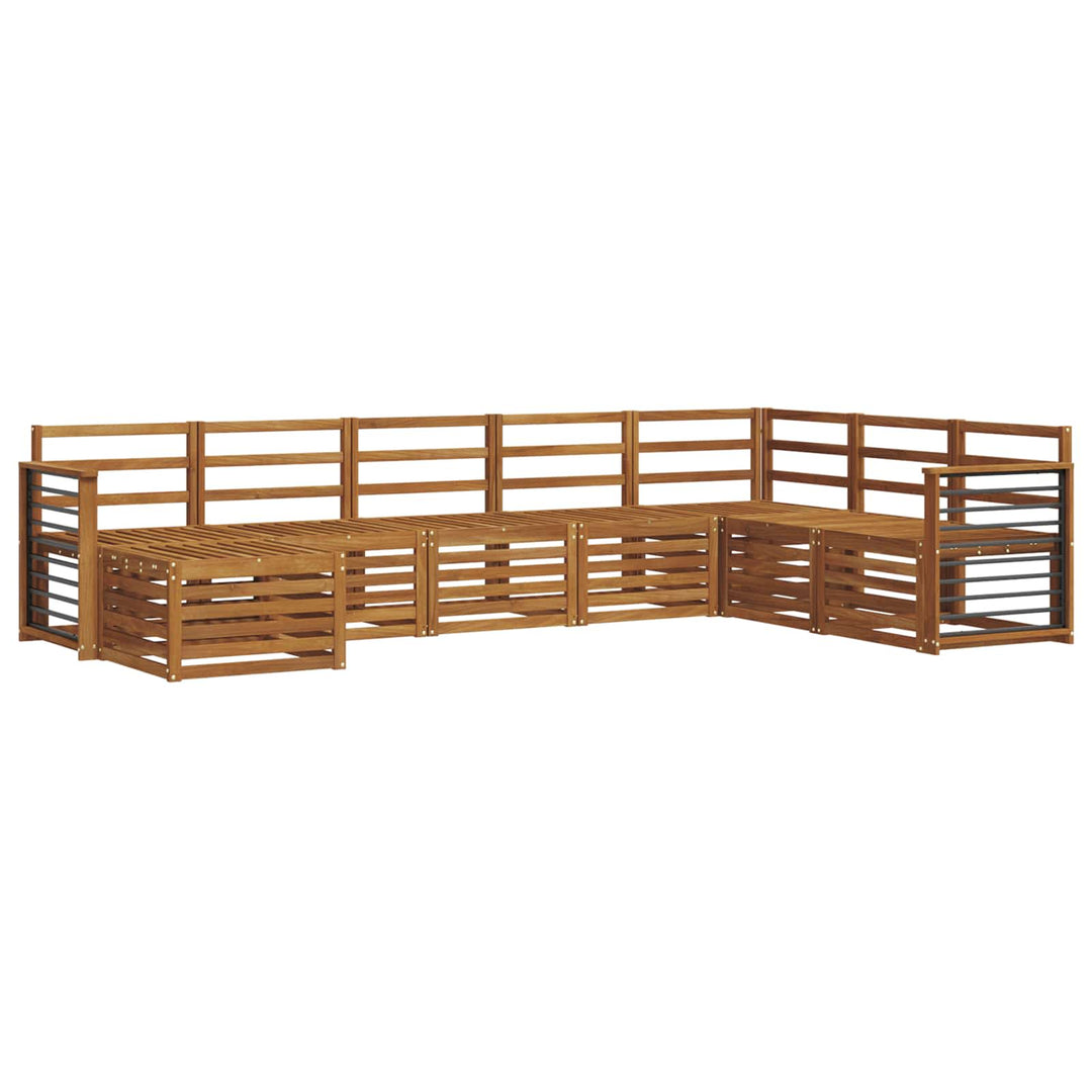 Sofasæt 8 pcs Naturfarvet Massivt Akacietræ