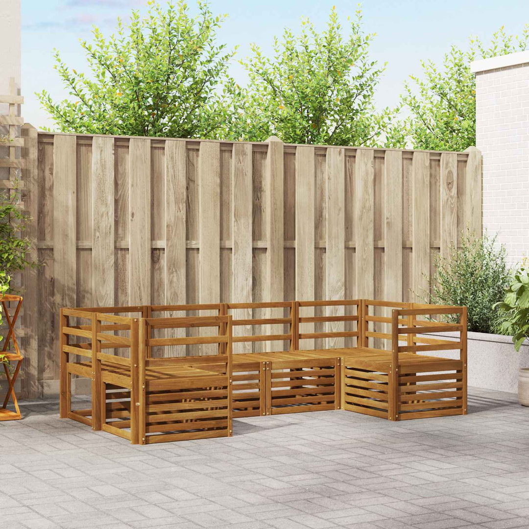 Sektionalsofa sæt 6 pcs Naturfarvet