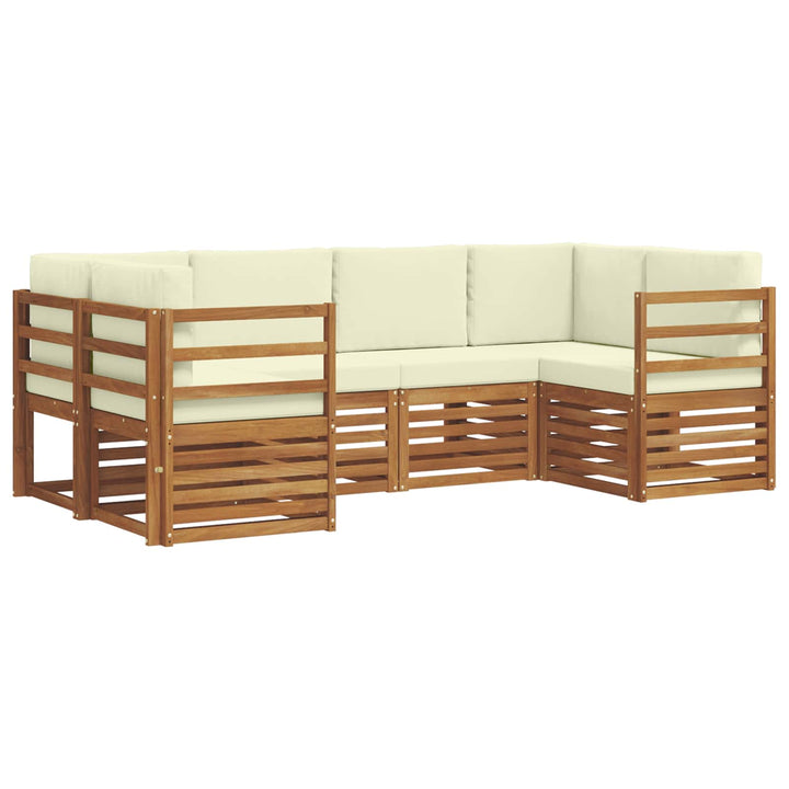 Sektionalsofa sæt med pude 6 pcs Naturlig og Fløde