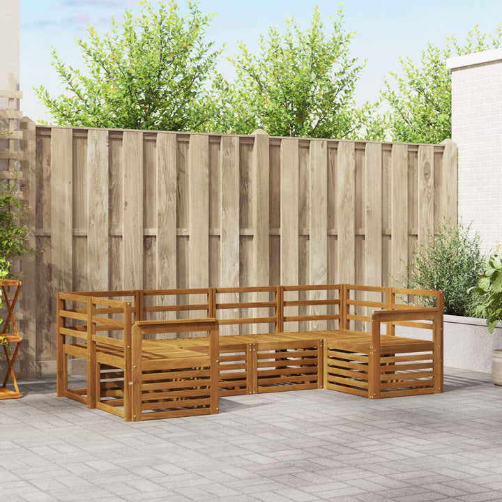 Sektionalsofa sæt 6 pcs Naturfarvet