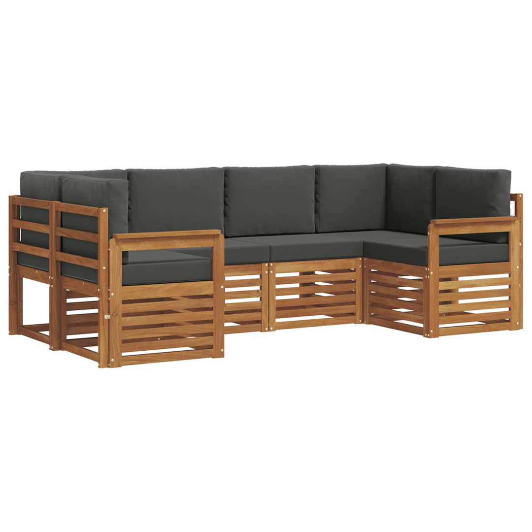 Sektionalsofa sæt med pude 6 pcs Naturlig og Antracit