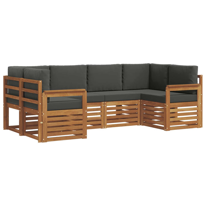 Sektionalsofa sæt med pude 6 pcs Naturlig og Antracit