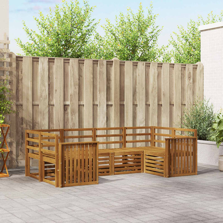 Sektionalsofa sæt 6 pcs Naturfarvet