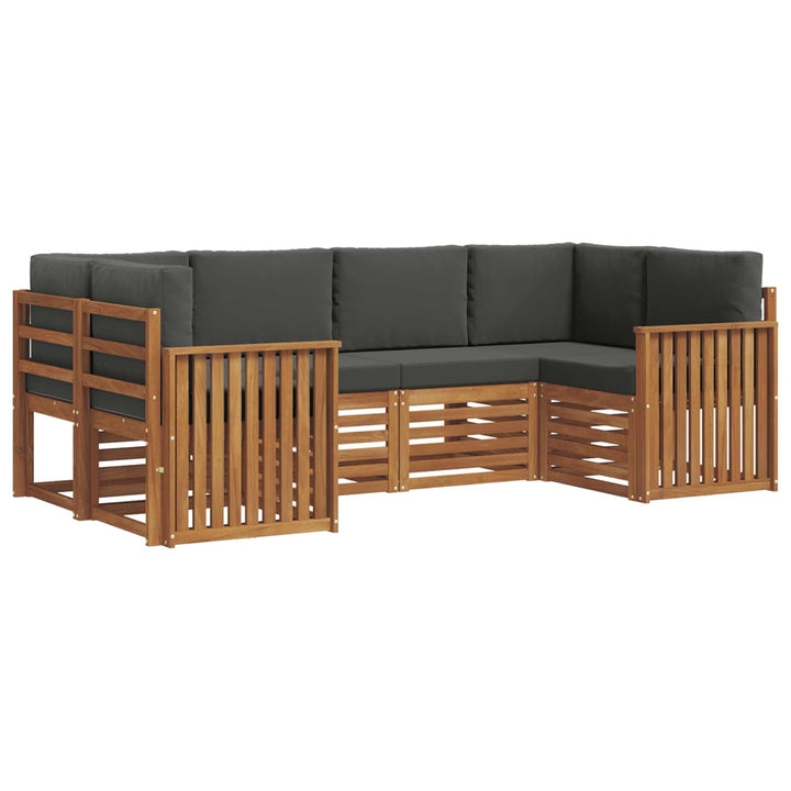 Sektionalsofa sæt med pude 6 pcs Naturlig og Antracit