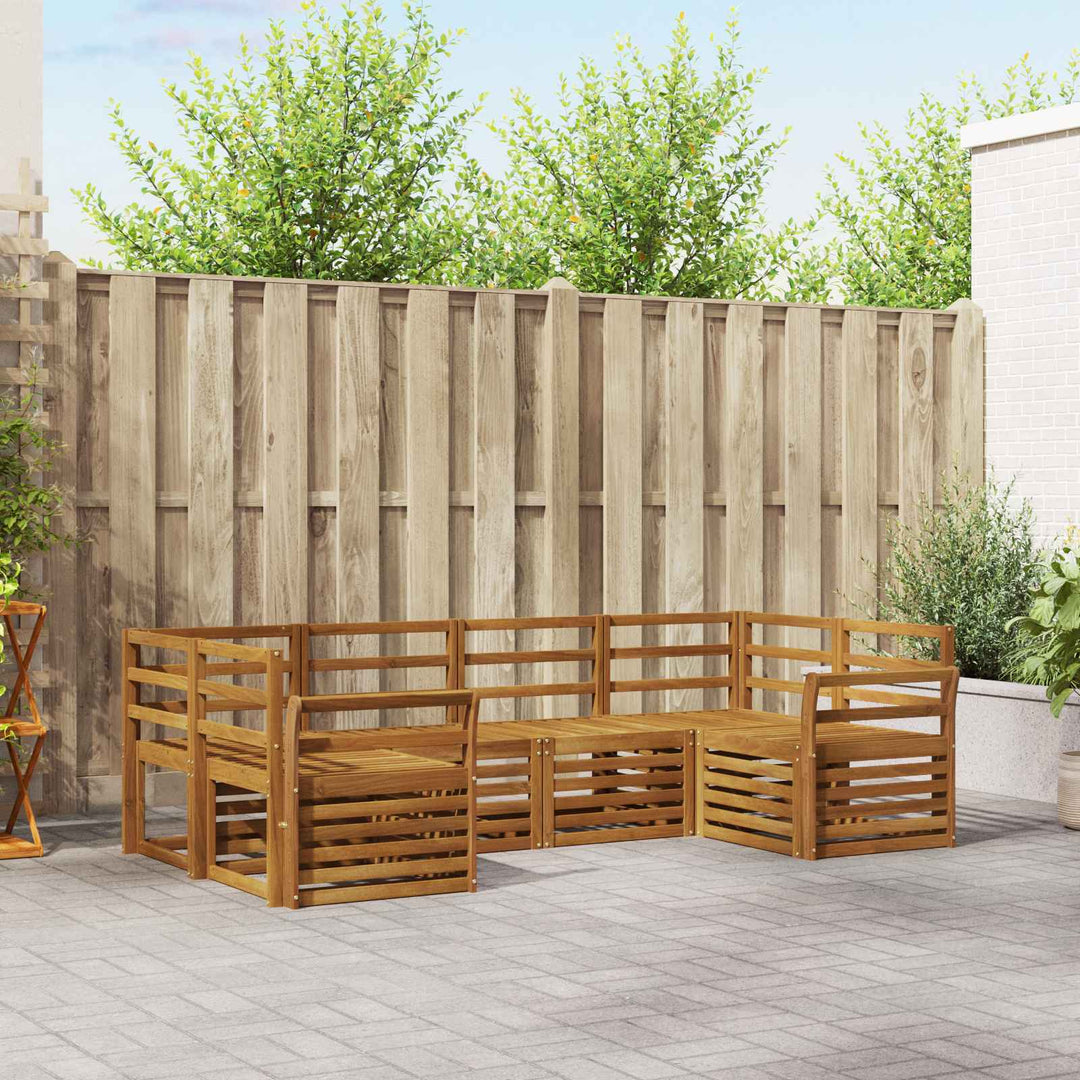 Sektionalsofa sæt 6 pcs Naturfarvet